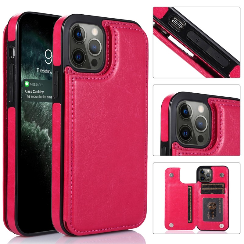 Genuine Leather Phone Case with Shockproof, Stand, Anti-scratch, Card Slots and Drop Protection